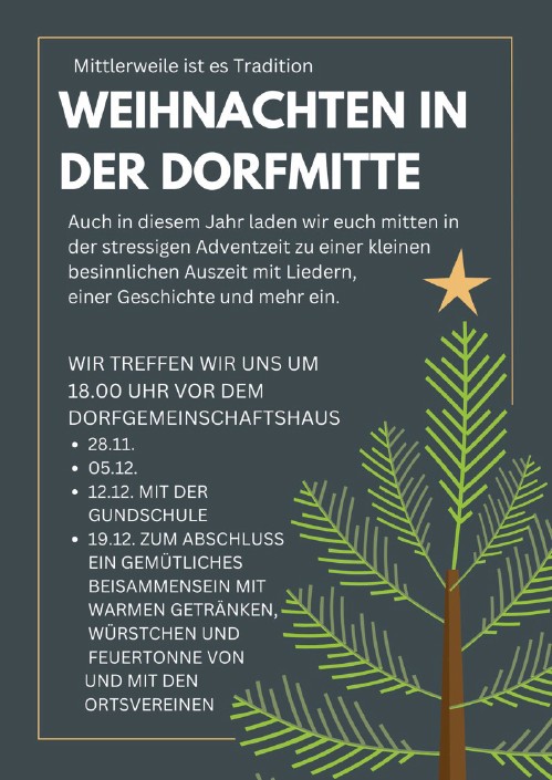 Weihnachten in der Dorfmitte